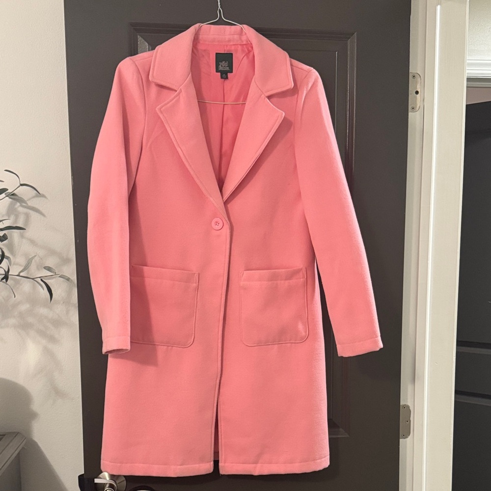 Bubble gum pink coat